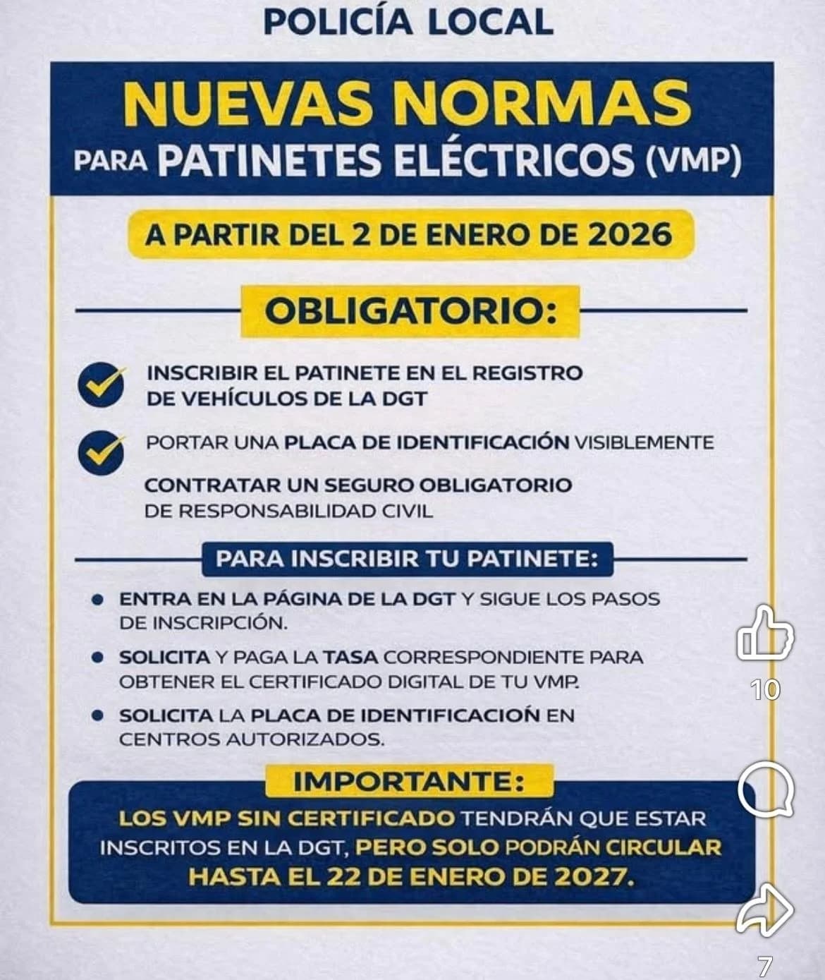 ⚠️ ¡ATENCIÓN! NUEVA NORMATIVA PARA PATINETES ELÉCTRICOS ⚠️